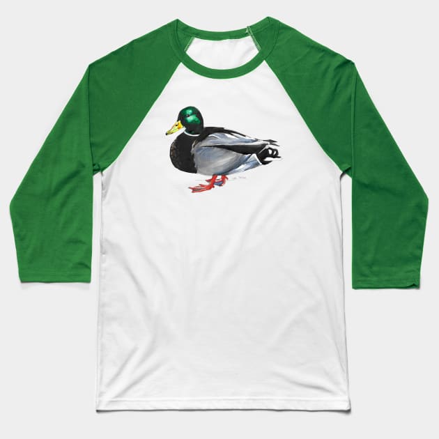 Mallard Duck - Male Baseball T-Shirt by lucafon18